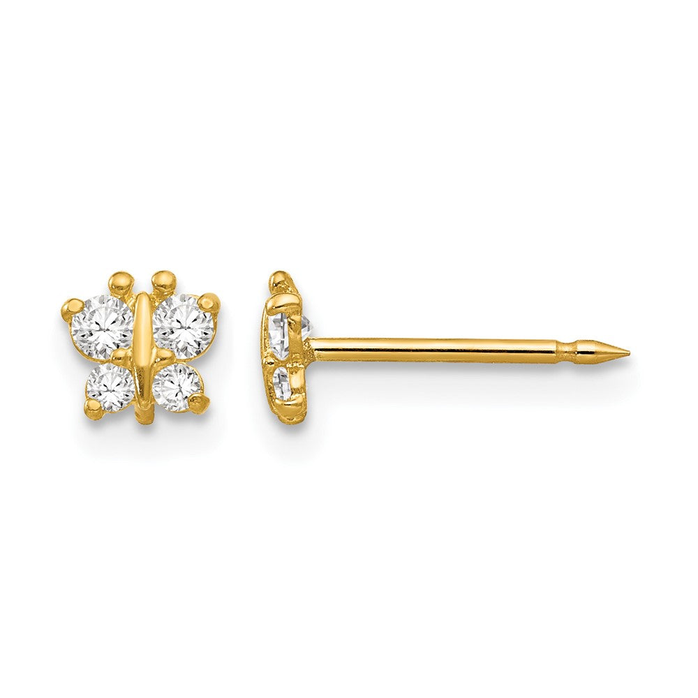 Inverness 14k Butterfly CZ Earrings