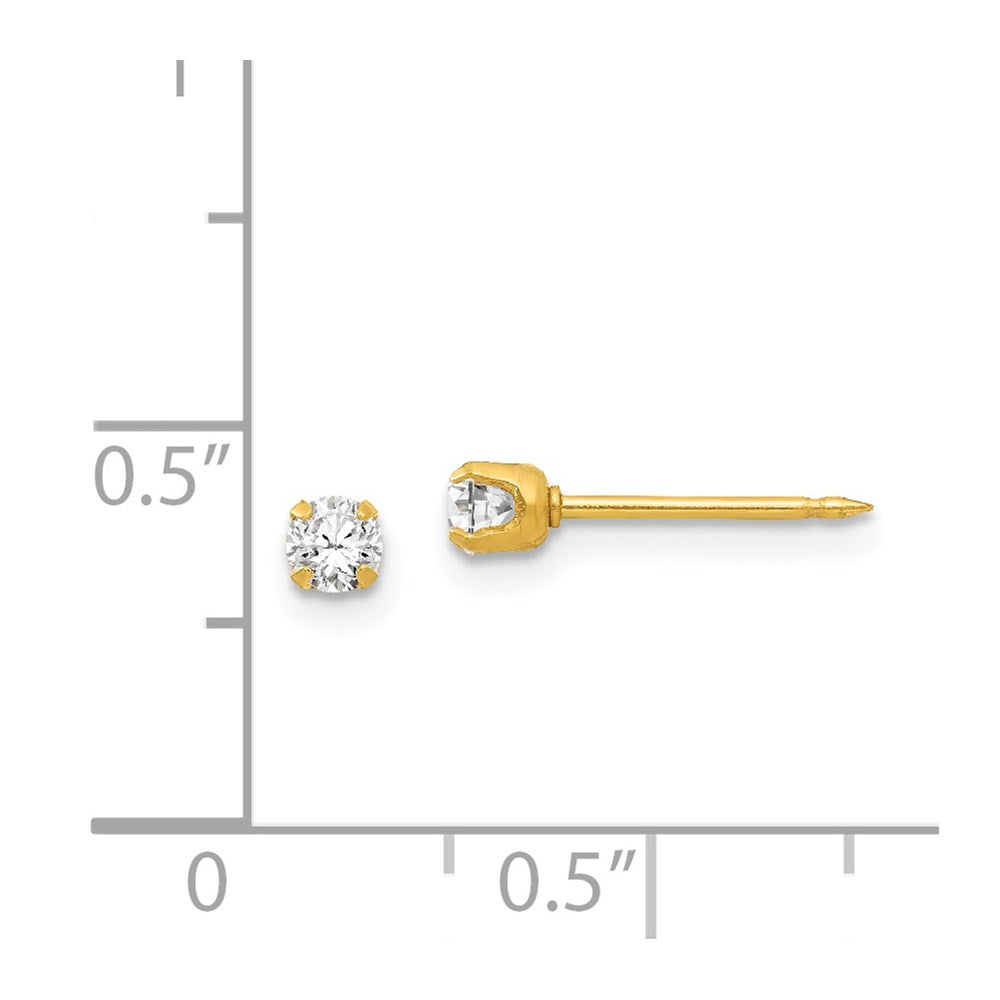 Inverness 24k Plated April Crystal Birthstone Earrings