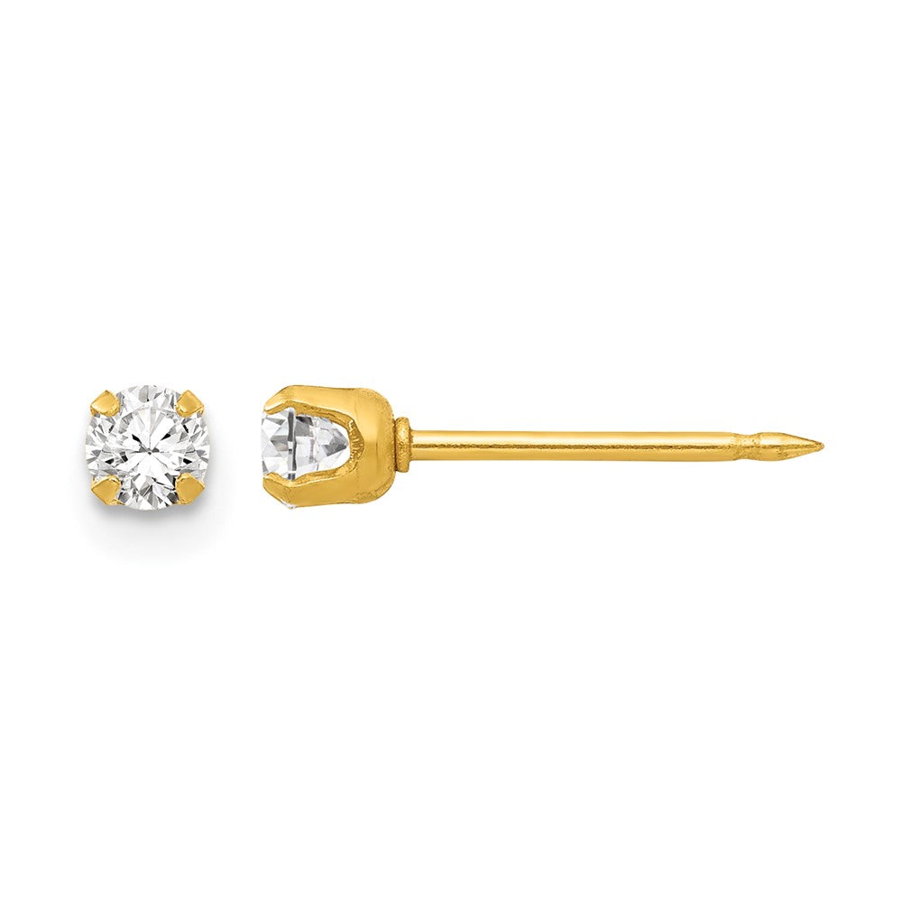 Inverness 24k Plated April Crystal Birthstone Earrings