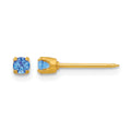 Inverness 24k Plated September Blue Crystal Birthstone Earrings