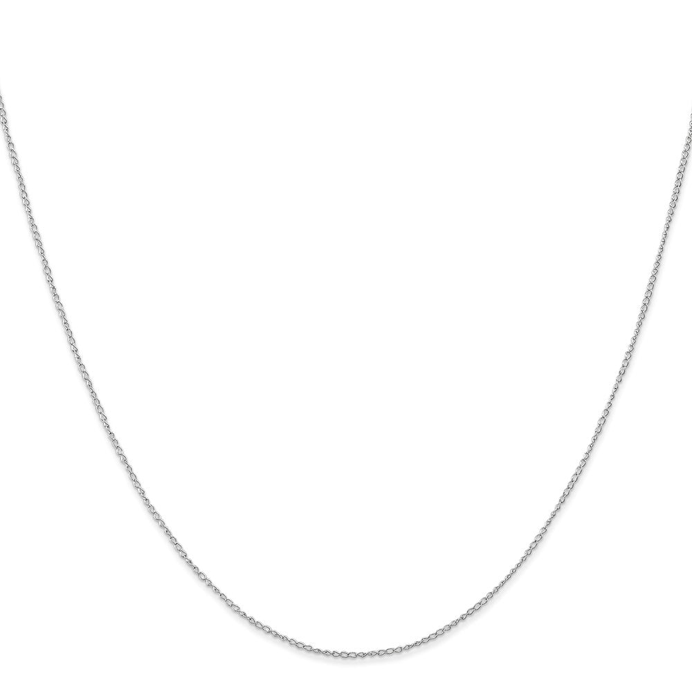 14k White Gold .5mm Carded Curb Chain