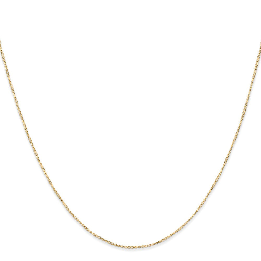 14k .5 mm Carded Curb Chain