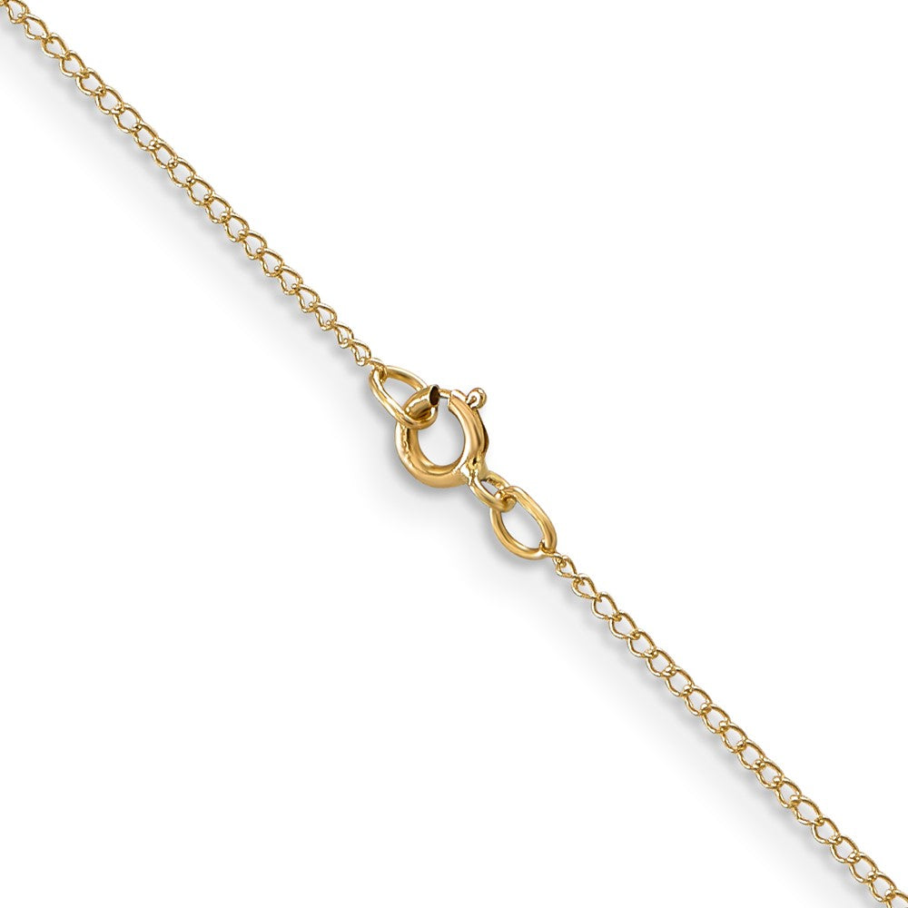 14k .5 mm Carded Curb Chain