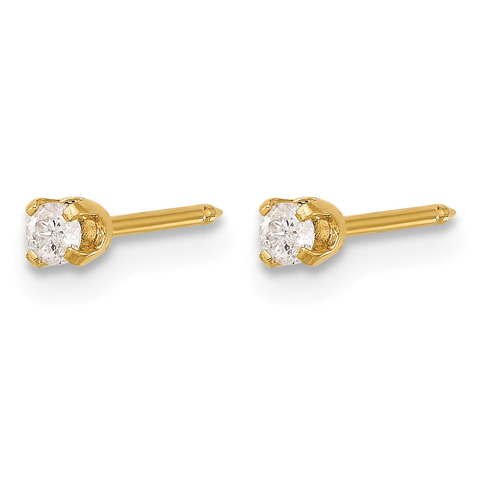 Inverness 14K Polished .10ct Diamond Post Earrings