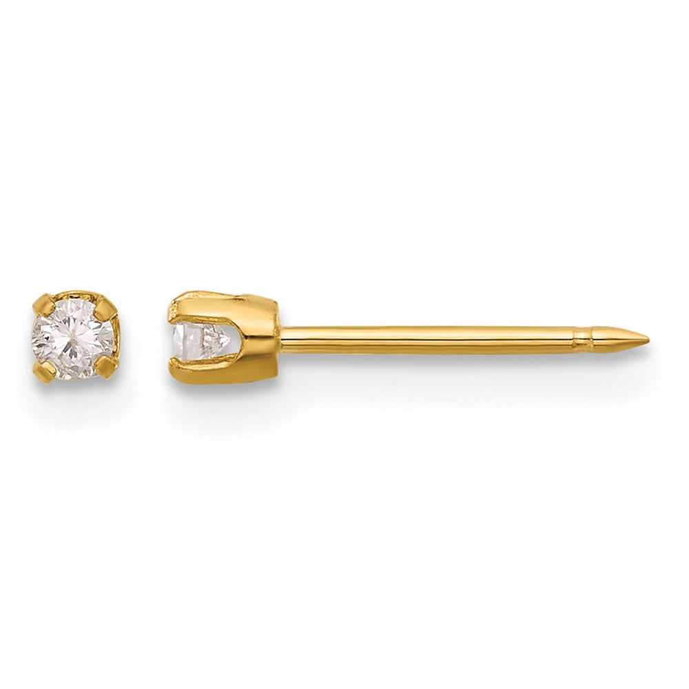 Inverness 14K Polished .10ct Diamond Post Earrings