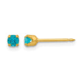 Inverness 24k Plated December Blue Crystal Birthstone Earrings