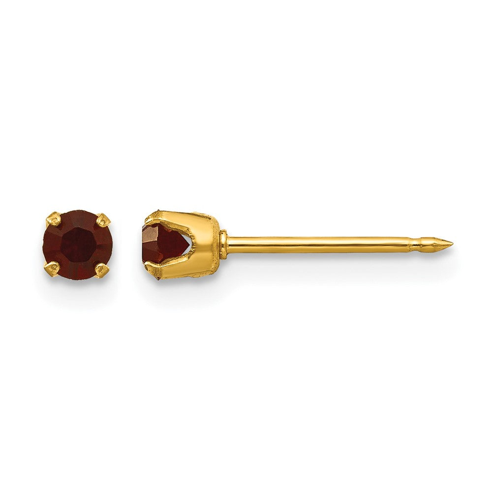 Inverness 14k 3mm January Crystal Birthstone Post Earrings