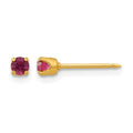 Inverness 14k 3mm February Crystal Birthstone Post Earrings
