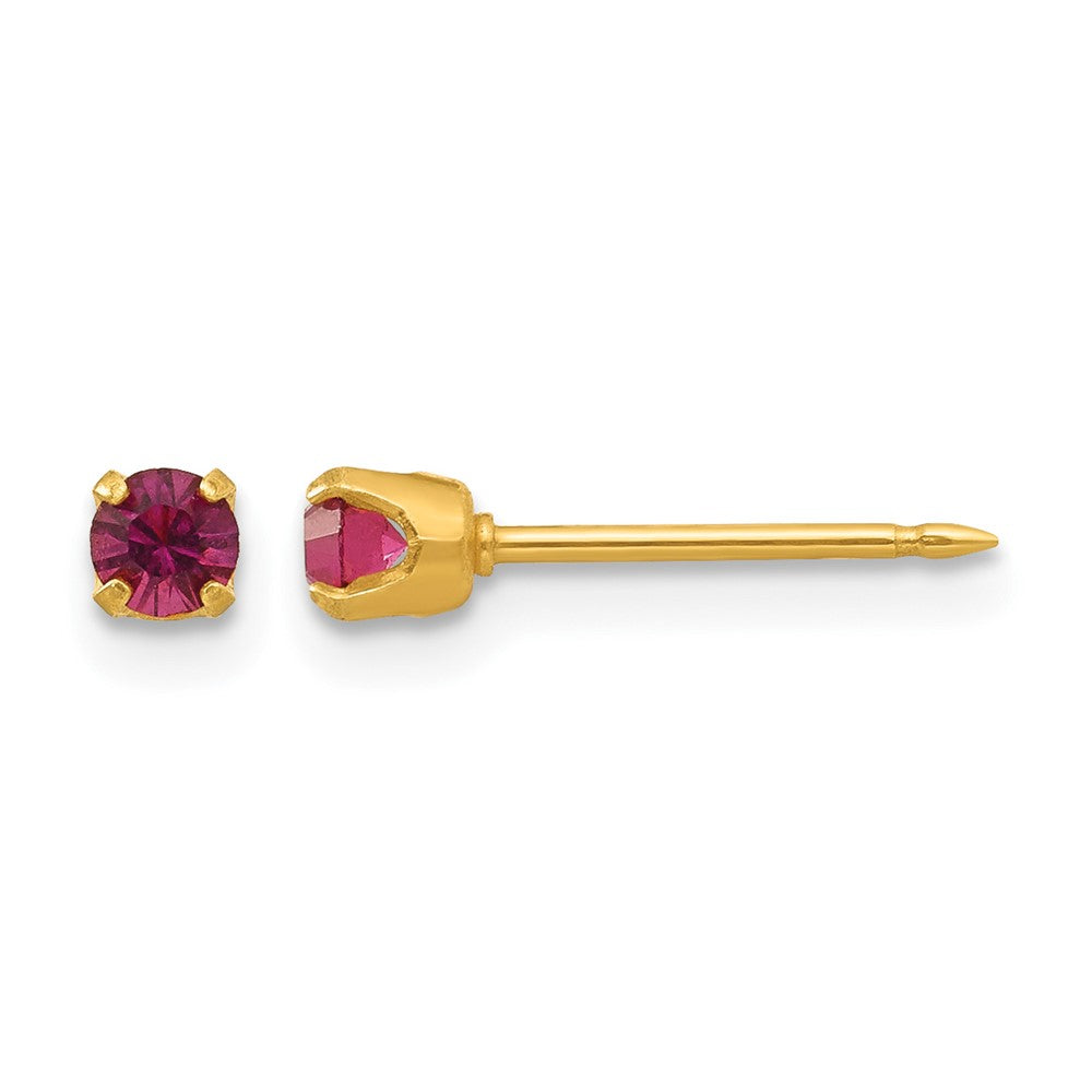 Inverness 14k 3mm February Crystal Birthstone Post Earrings