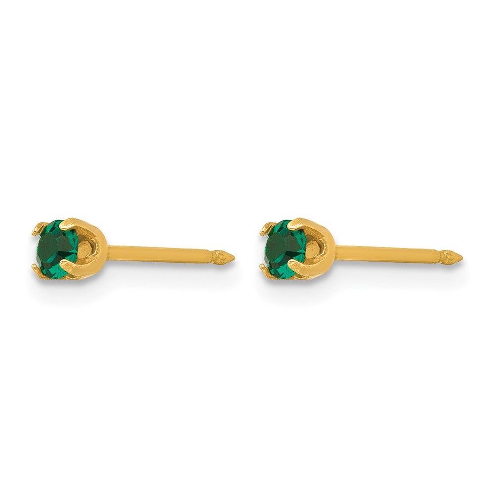 Inverness 14k 3mm May Crystal Birthstone Post Earrings