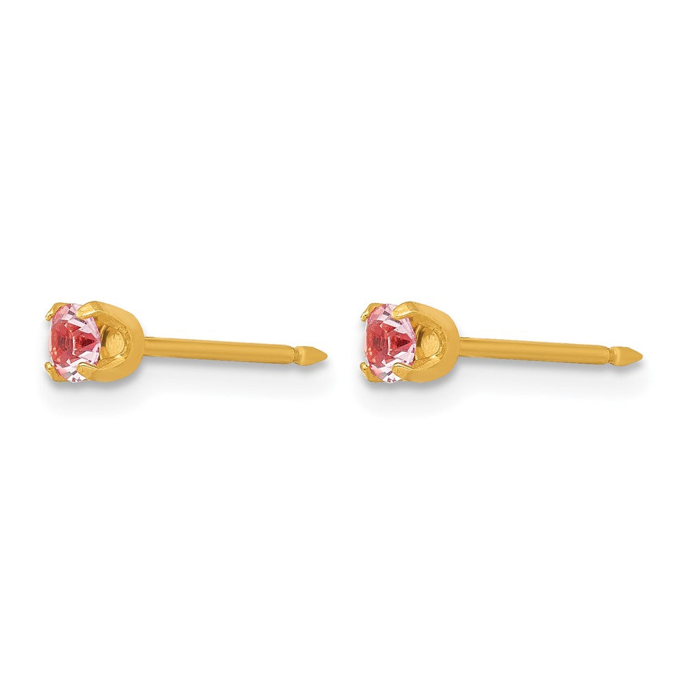 Inverness 14k 3mm June Crystal Birthstone Post Earrings