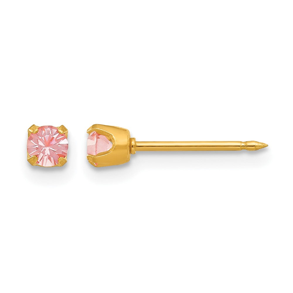 Inverness 14k 3mm June Crystal Birthstone Post Earrings