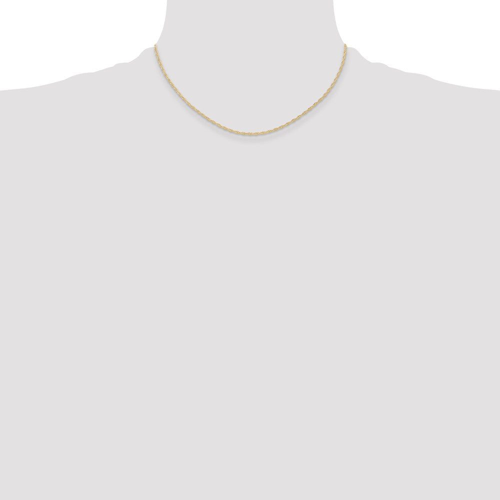 14K 1.15mm Carded Cable Rope Chain