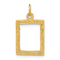 14k Small Picture Frame Pendant