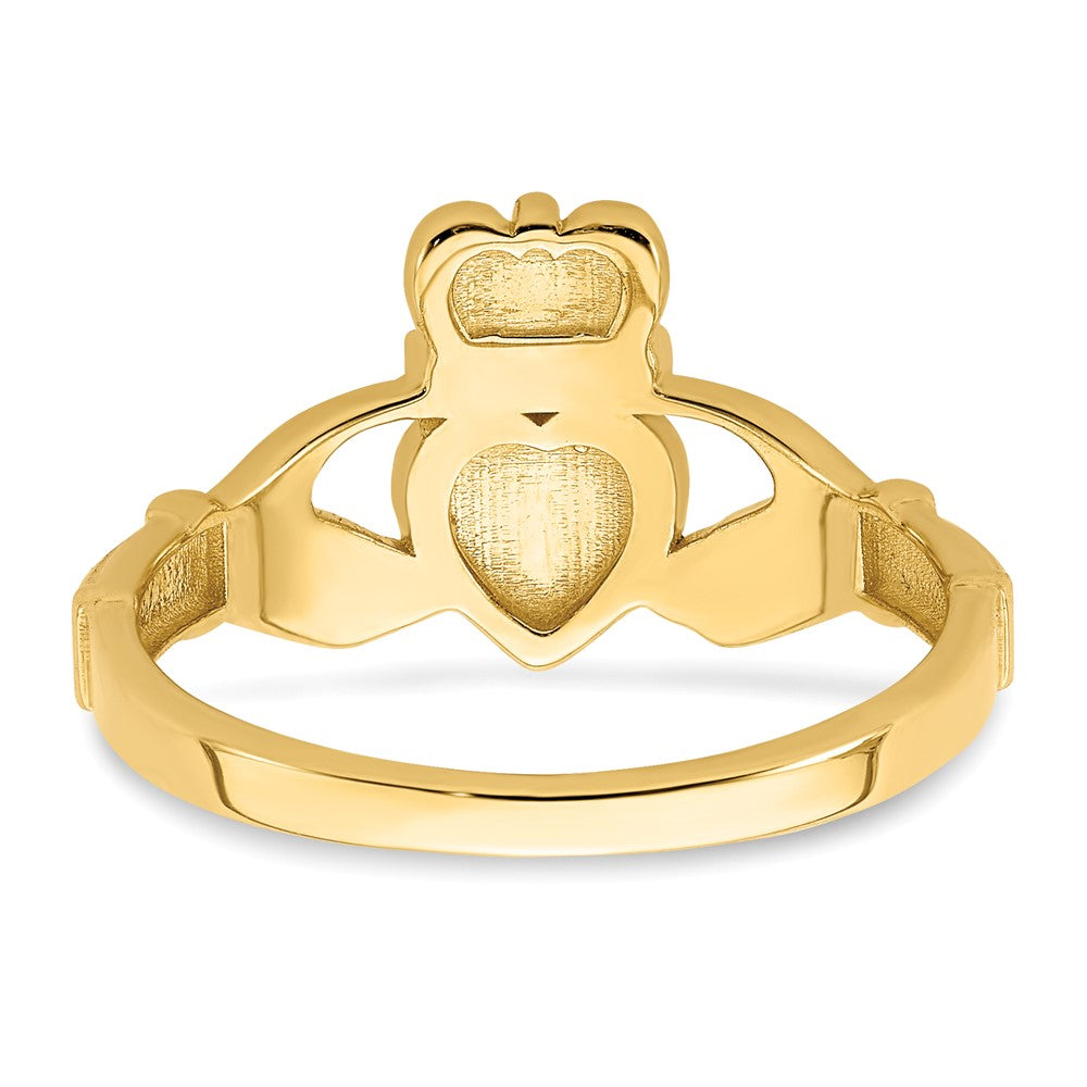14k Polished Claddagh Ring