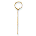 14k Polished Etched Number 9 Pendant