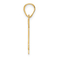 14k Polished Etched Number 14 Pendant