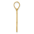 14k Polished Etched Number 53 Pendant