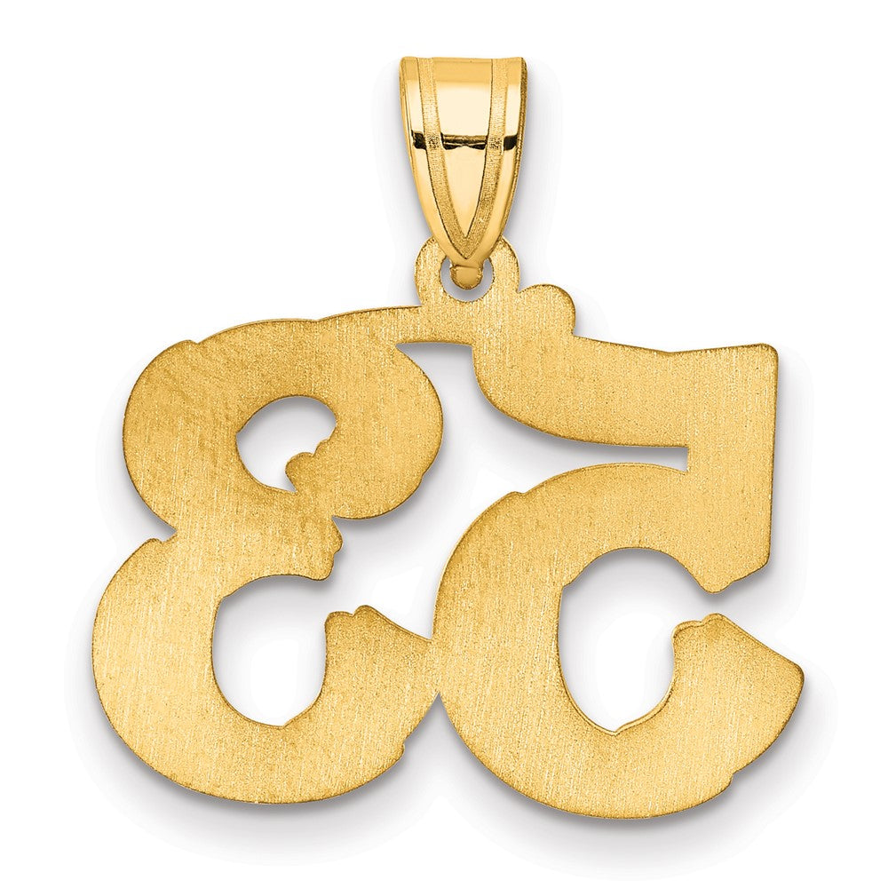 14k Polished Etched Number 53 Pendant