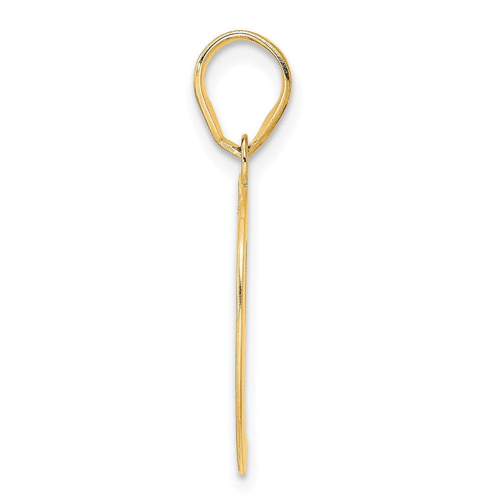 14k Polished Etched Number 59 Pendant