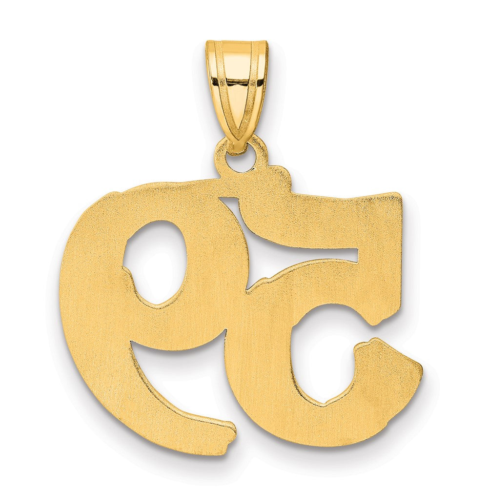 14k Polished Etched Number 59 Pendant