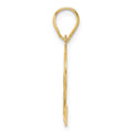 14k Polished Etched Number 62 Pendant