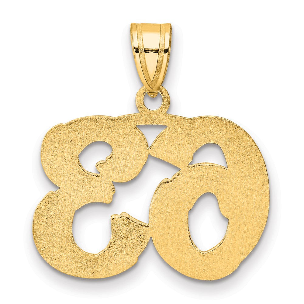 14k Polished Etched Number 63 Pendant