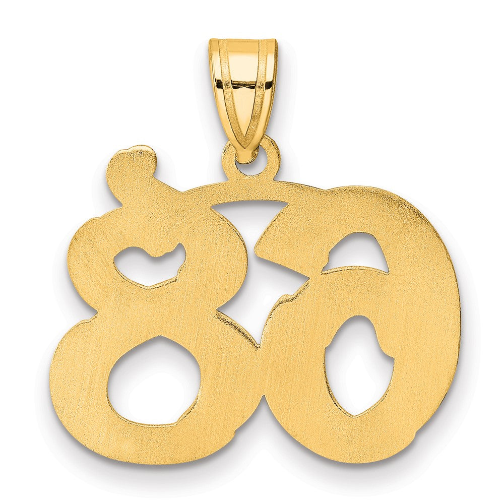 14k Polished Etched Number 68 Pendant