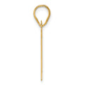 14k Polished Etched Number 81 Pendant