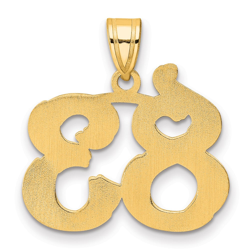 14k Polished Etched Number 83 Pendant