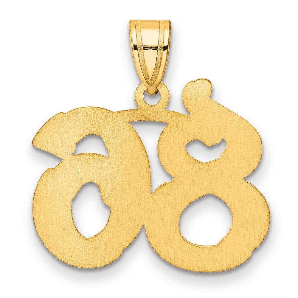 14k Polished Etched Number 86 Pendant