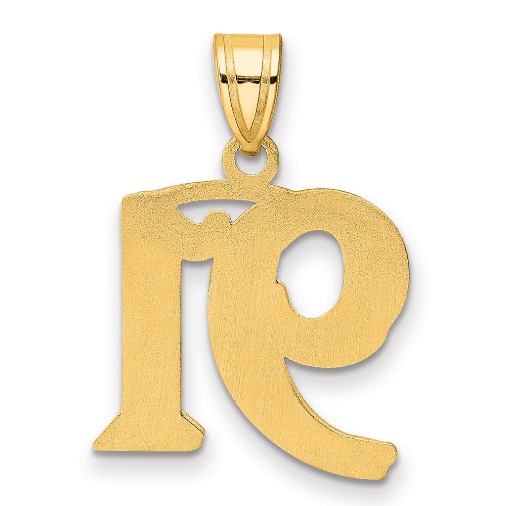 14k Polished Etched Number 91 Pendant
