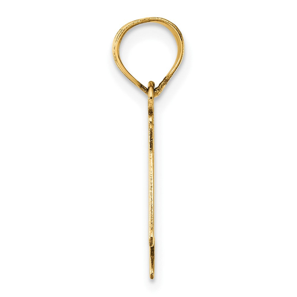 14k Polished Number 04 Pendant