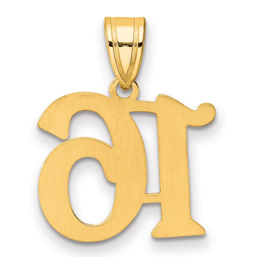 14k Polished Number 16 Pendant