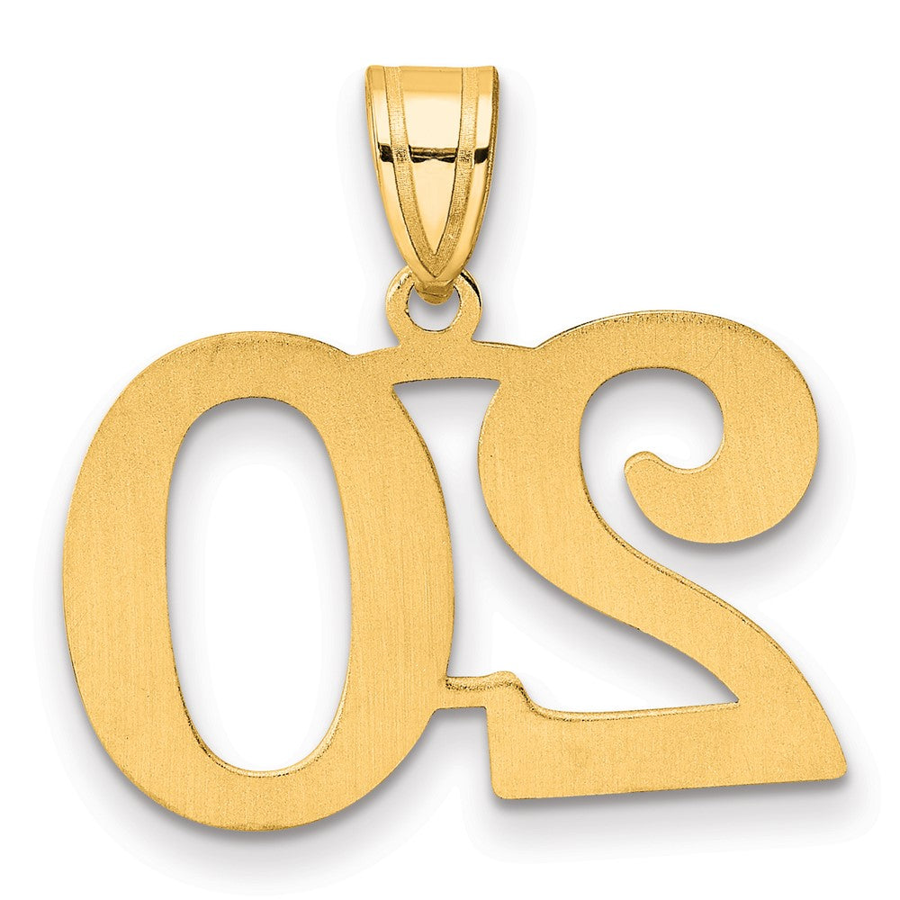 14k Polished Number 20 Pendant