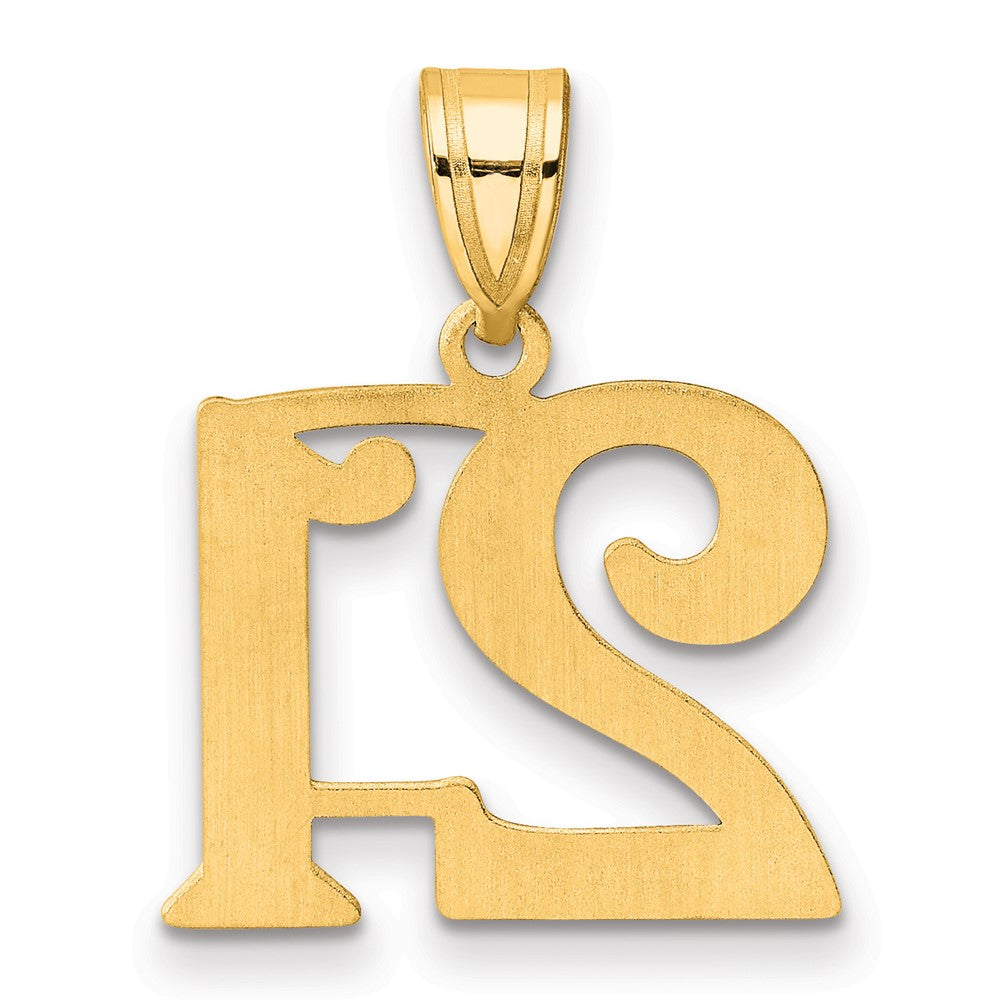 14k Polished Number 21 Pendant