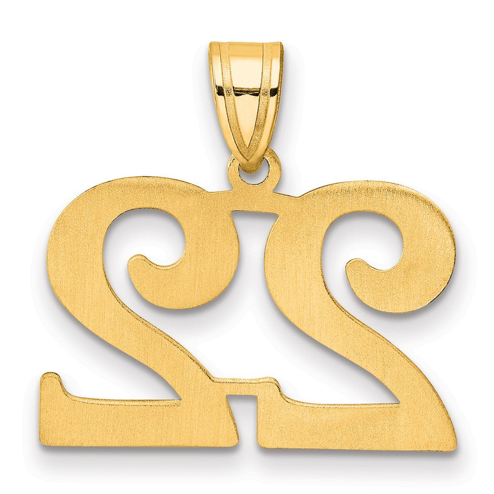 14k Polished Number 22 Pendant