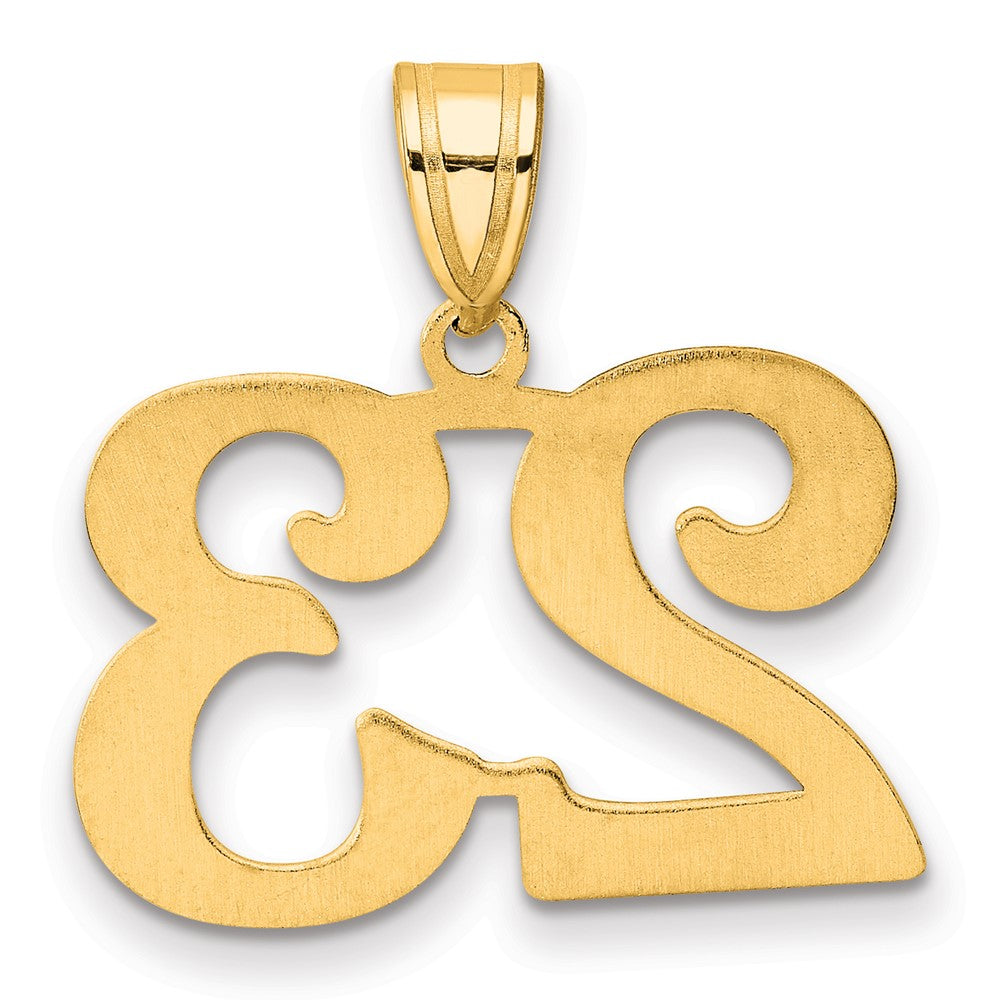 14k Polished Number 23 Pendant