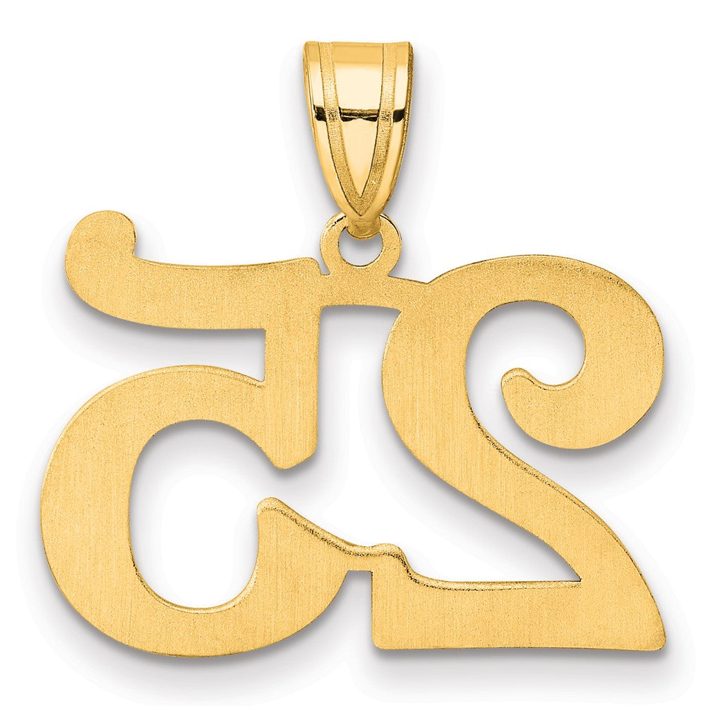 14k Polished Number 25 Pendant