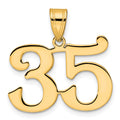 14k Polished Number 35 Pendant