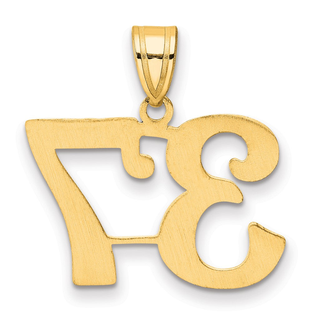 14k Polished Number 37 Pendant