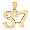 14k Polished Number 37 Pendant