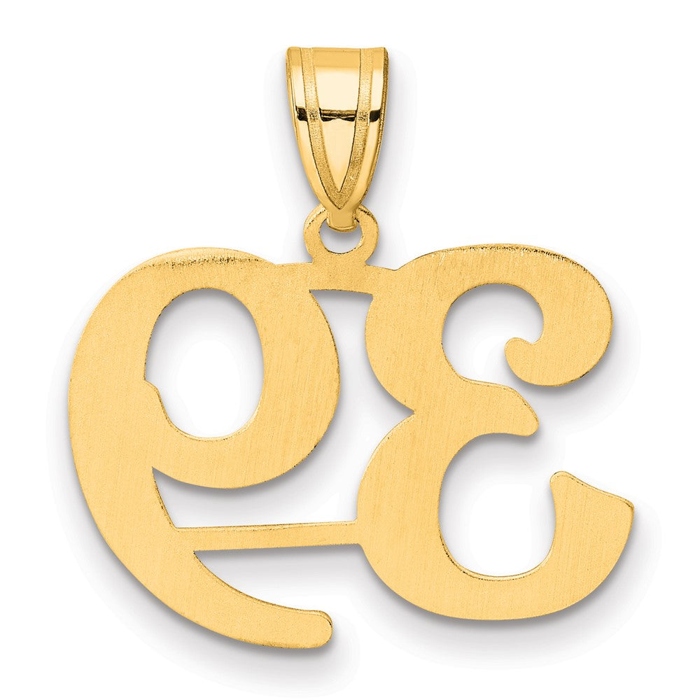 14k Polished Number 39 Pendant