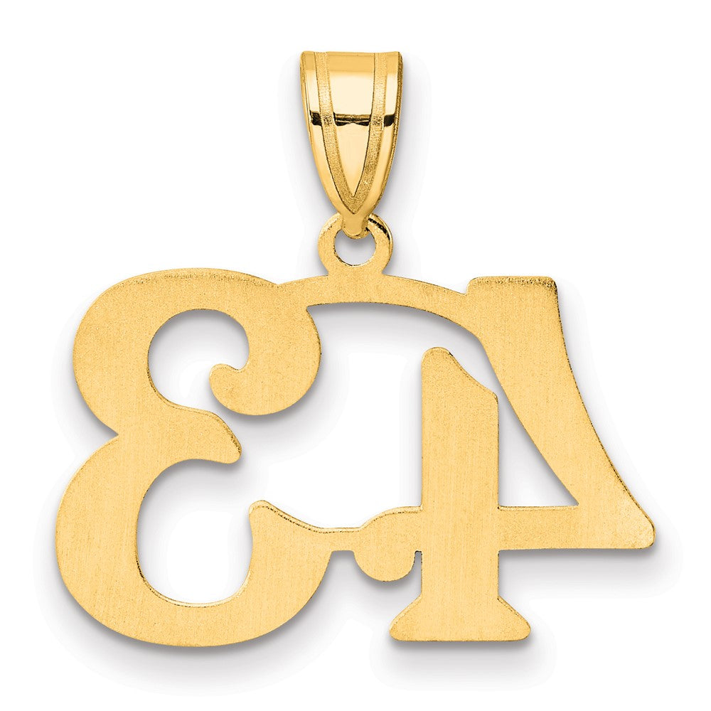 14k Polished Number 43 Pendant