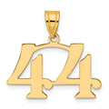 14k Polished Number 44 Pendant