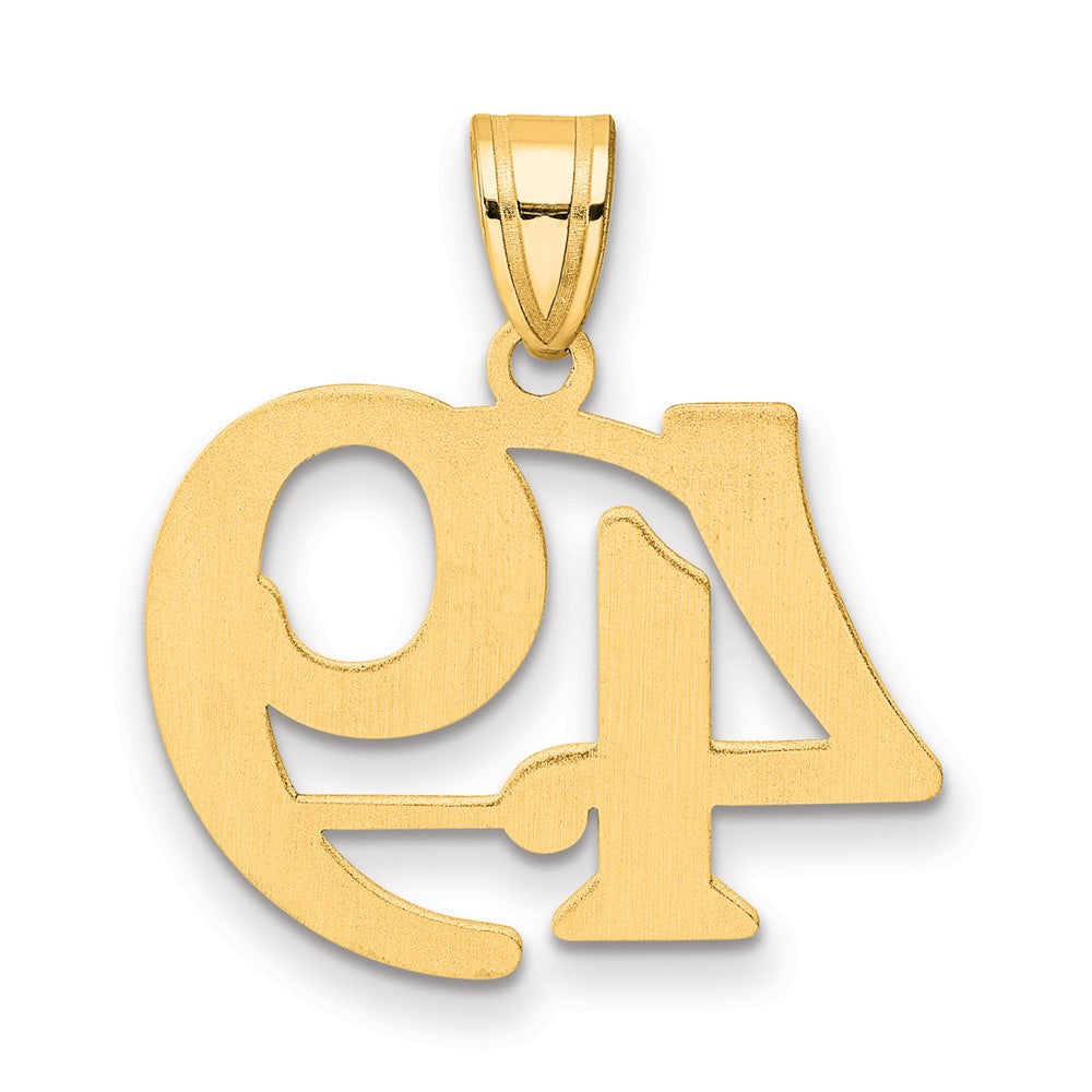 14k Polished Number 49 Pendant