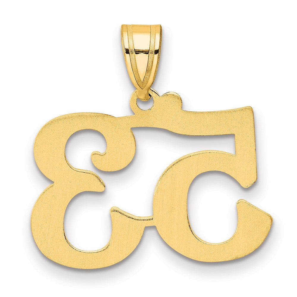 14k Polished Number 53 Pendant