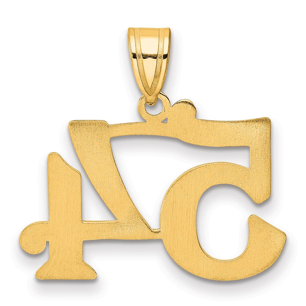 14k Polished Number 54 Pendant