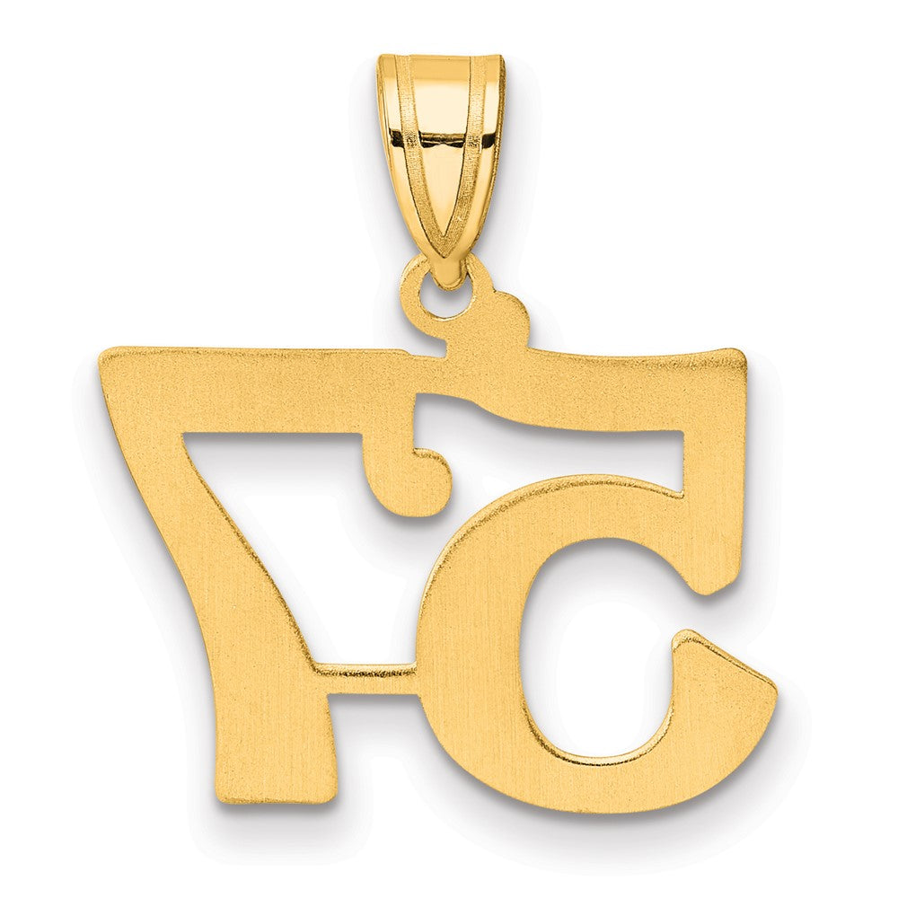 14k Polished Number 57 Pendant