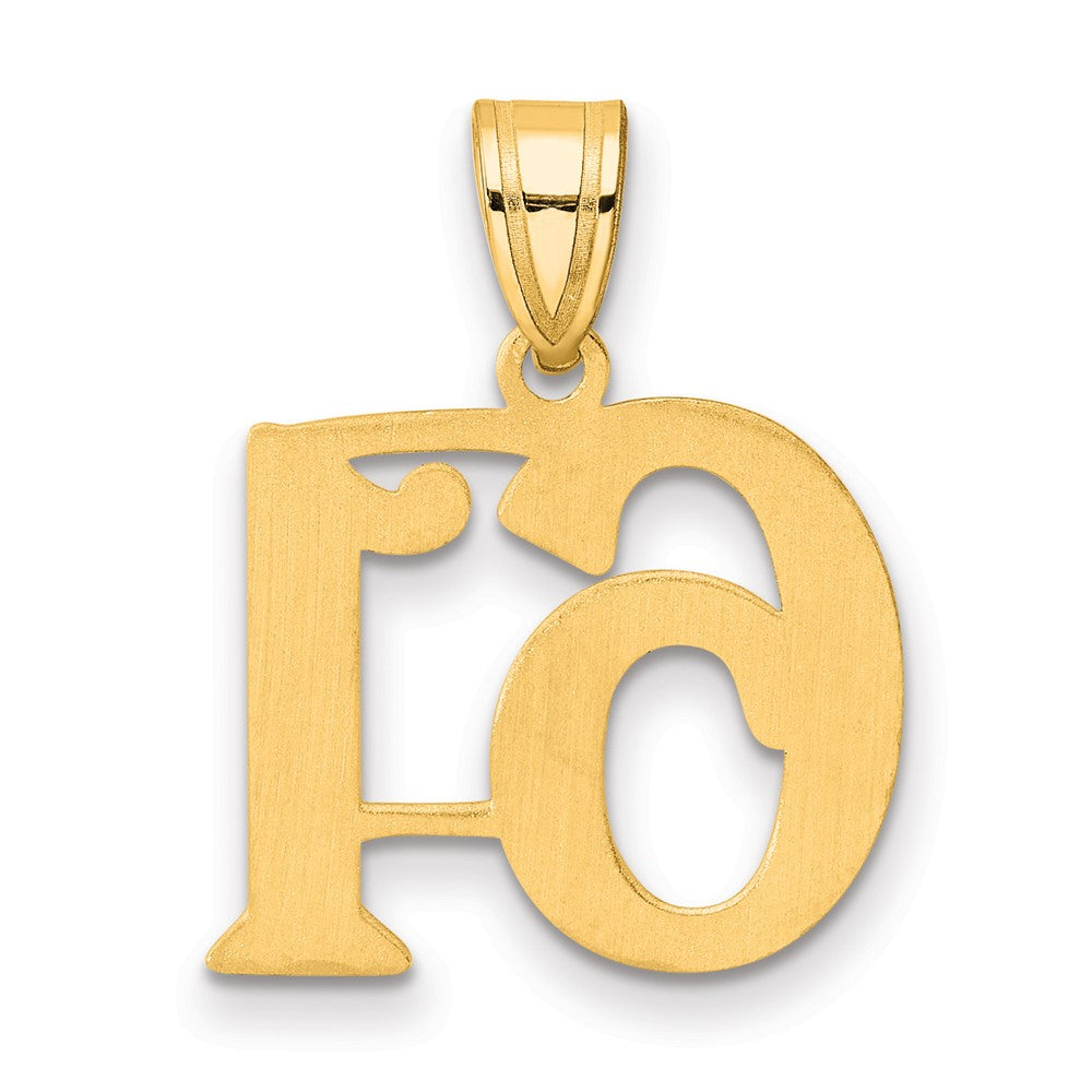 14k Polished Number 61 Pendant